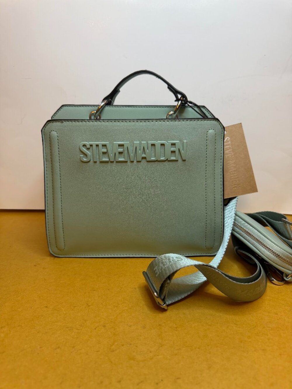 Steve Madden Bevelyn Satchel Crossbody with Coin/Airpod Case NWT